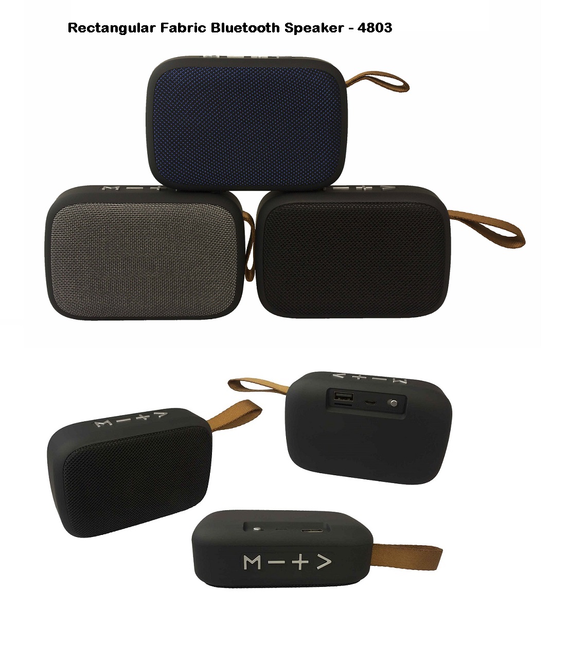 Rectangular Fabric Bluetooth Speaker - 4803 (image for) Rectangular Fabric Bluetooth Speaker - 4803
